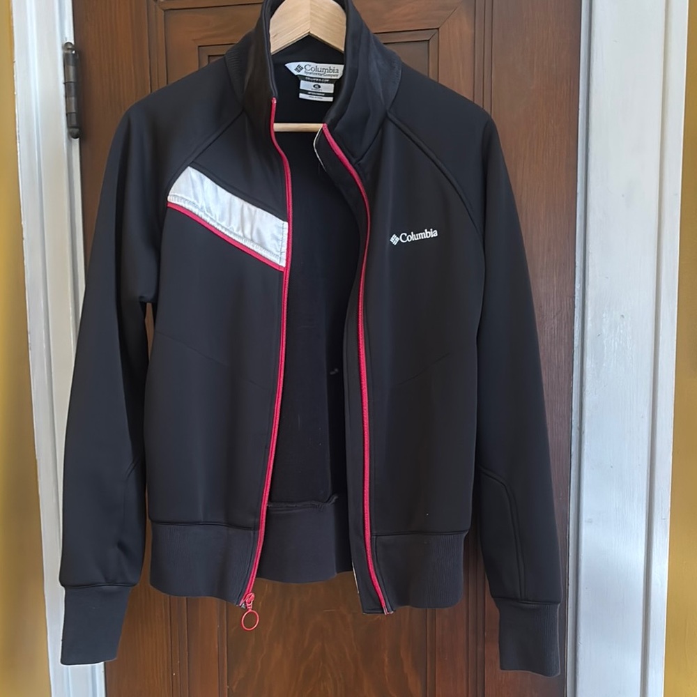 Columbia Women's Black Jacket with Red Accents